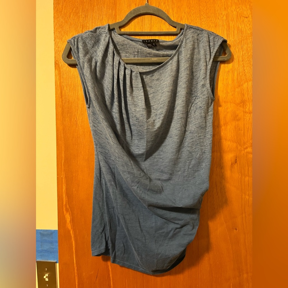 Theory ruched siding blouse